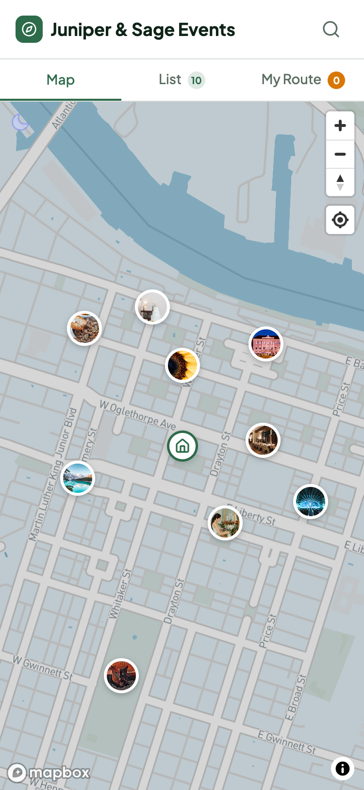 Juniper & Sage vendor map